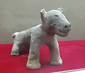 三国保山汉庄蜀汉墓陶狗,藏于保山市博物馆