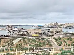 馬公第三漁港的魚市場全景