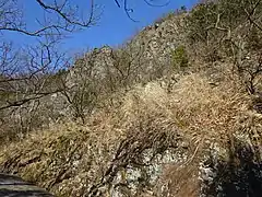 屋島登山道的斷崖