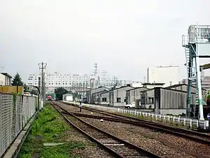 新小岩信號場站方向（2009年8月8日拍攝）