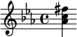 {\key c \minor <aes' c'' fis''>}