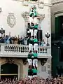 First torre de vuit carregada in human tower history, Castellers de Vilafranca, 1/11/1999