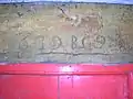 Non-structural marriage stone lintel at 'The Hill' farm, Dunlop, East Ayrshire, Scotland