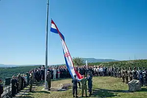 Hoisting of Croatian flag