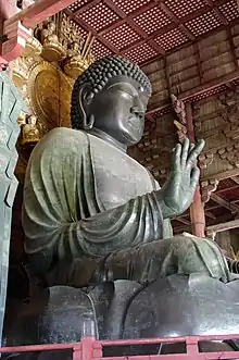 奈良時代的奈良東大寺的盧舍那大佛像 (752年)