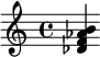 {\key c \major <des' f' aes' b'>}