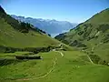 Steam train (Brienzer Rothorn Bahn) on the Planalp near Mittler Stafel