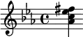 {\key c \minor <aes' c'' es'' fis''>}