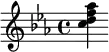 {\key c \minor <d'' f'' aes'' c''>}