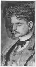 Portrait of Sibelius, 1894, watercolor