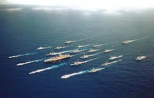 美國海軍的亞伯拉罕·林肯號航空母艦戰鬥群