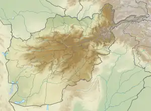 2005年兴都库什山脉地震在阿富汗的位置