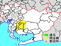 1878年時碧海郡所屬範圍