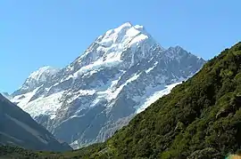 被冰雪覆蓋的庫克山