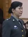 著陸軍女用軍常服的將官（陳育琳少將）