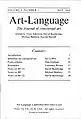 Art & Language: Art-Language The Journal of Conceptual Art, Vol.1 Nr.1, 1969.