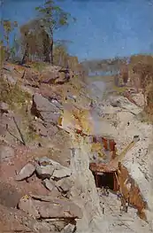 Arthur Streeton, Fire's on, 1891