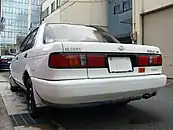 第七代Sunny B13型系1.5L EX四門轎車車尾(日本後期樣式)