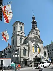 Exterior view of the Notre-Dame Roman Catholic Cathedral