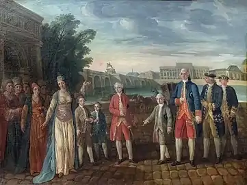 Cazes fils, La Famille Chénier (vers 1773).