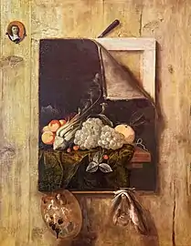 Cornelis Norbertus Gysbrechts, Nature morte, trompe-l'œil.