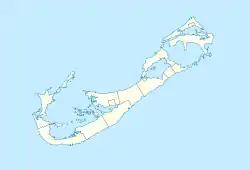 Map of Bermuda showing location of airport