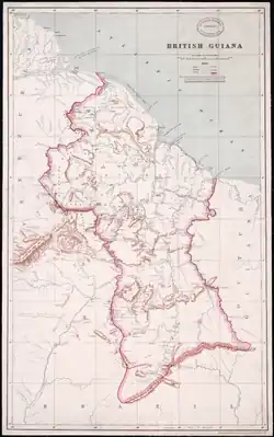 1908年的英属圭亚那地图