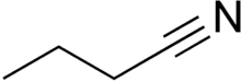 Structural formula of butyronitrile