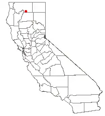 Location of Dunsmuir, California