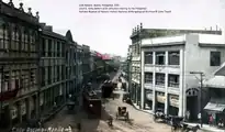 1915年在菲律宾马尼拉岷倫洛區的Calle Rosario（Modern Quintin Paredes St.）