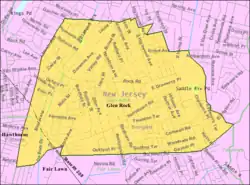 Census Bureau map of Glen Rock, New Jersey