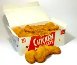 麦当劳所推出20块鸡块所组成的套餐。