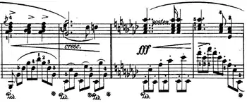 Op. 27, No. 1第二樂段降A大調的部分