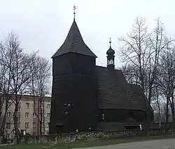 St. Lawrence's Church (16th century). Originally in Knurów, in 1935 the wooden church was moved to Chorzów