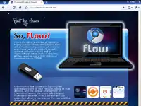 Chromium OS Flow（流）瀏覽網路時的截圖。（運行在VMware上）