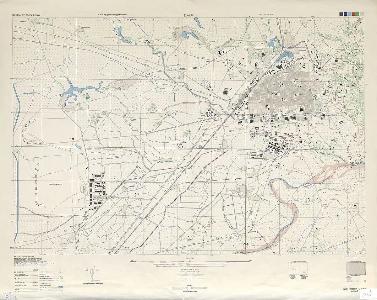 縱貫線北回車站附近（1945年美軍地圖）