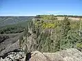 Cliff edge on western face of the mesa.