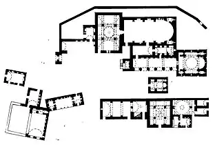 修道院建築群的總體平面圖