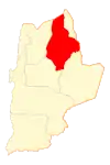 Map of the Calama commune in Antofagasta Region