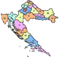 今克罗地亚的伊斯特拉縣（18號者），佔伊斯特拉半島大部份。