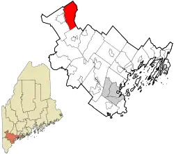 哈里森在坎伯蘭縣的位置（以紅色標示）