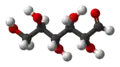 D-葡萄糖的球棒模型