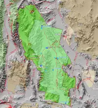 Map of the park showing old Monument land (light green) and the expanded Park land (dark green)