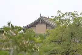 远眺大雄宝殿东侧山墙