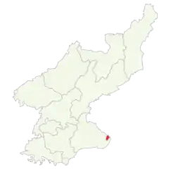 Divisions of North Korea (EN) Kumgansan Clear.svg