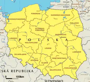 Map of Poland