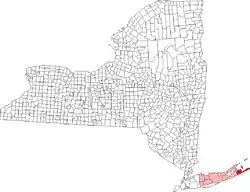 Location of East Hampton in Suffolk County, New York