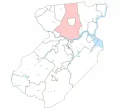 Map of Edison Township in Middlesex County