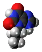 Space-filling model of enprofylline