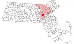 Location in Middlesex County in Massachusetts